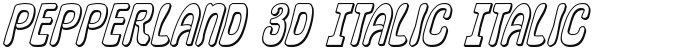 Pepperland 3D Italic Italic