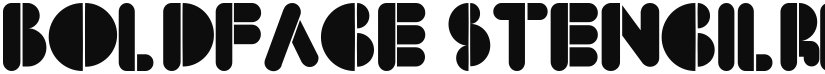 BoldFace Stencil font download