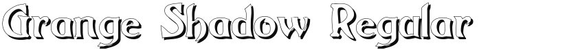 Grange Shadow font download