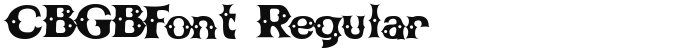 CBGBFont Regular