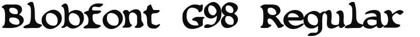 Blobfont G98 font download
