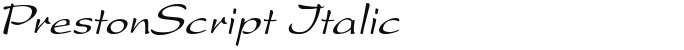PrestonScript Italic