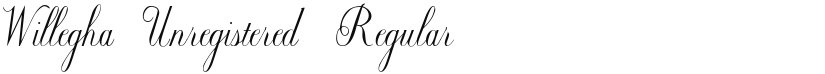 Willegha (Unregistered) font download