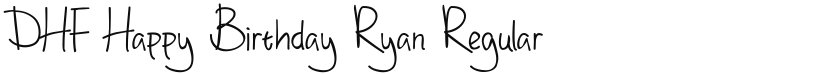 DHF Happy Birthday Ryan font download