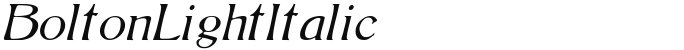 BoltonLightItalic