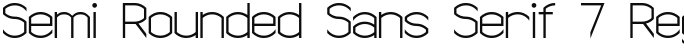 Semi Rounded Sans Serif 7 Regular