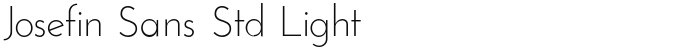 Josefin Sans Std Light