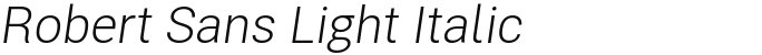 Robert Sans Light Italic