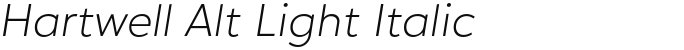 Hartwell Alt Light Italic