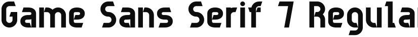 Game Sans Serif 7 font download