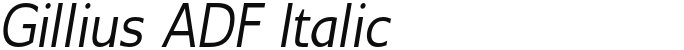 Gillius ADF Italic