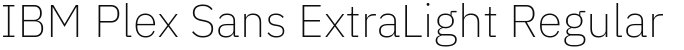 IBM Plex Sans ExtraLight Regular