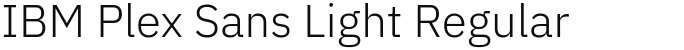 IBM Plex Sans Light Regular