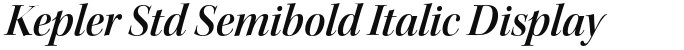 Kepler Std Semibold Italic Display