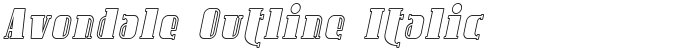 Avondale Outline Italic