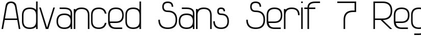 Advanced Sans Serif 7 font download