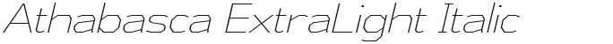 Athabasca ExtraLight Italic