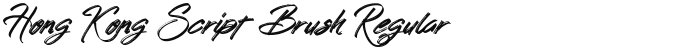 Hong Kong Script Brush Regular