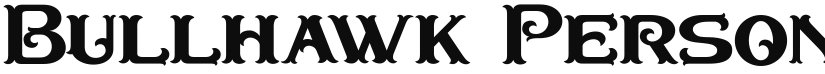 Bullhawk Personal Use Only font download