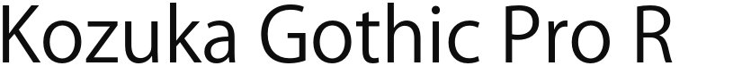 Kozuka Gothic Pro font download