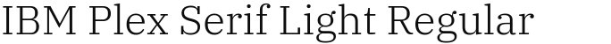 IBM Plex Serif Light Regular