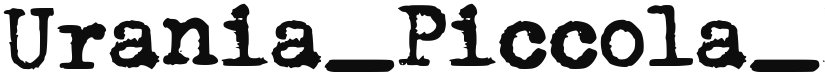 Urania Piccola II font download