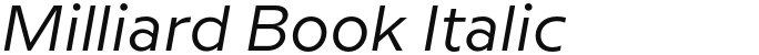 Milliard Book Italic