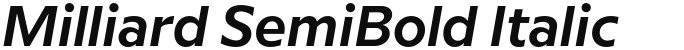 Milliard SemiBold Italic