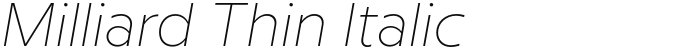 Milliard Thin Italic