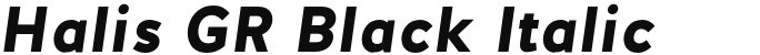 Halis GR Black Italic