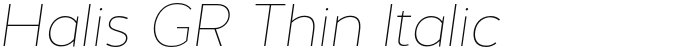 Halis GR Thin Italic