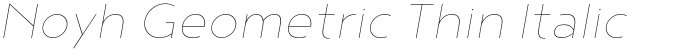 Noyh Geometric Thin Italic