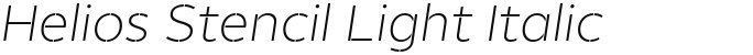 Helios Stencil Light Italic