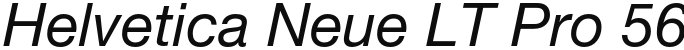 Helvetica Neue LT Pro 56 Italic