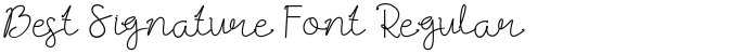 Best Signature Font Regular