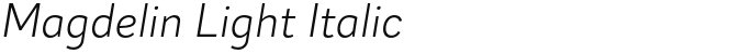 Magdelin Light Italic