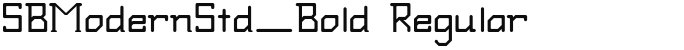 SBModernStd_Bold Regular