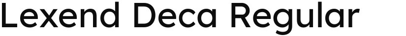 Lexend Deca font download