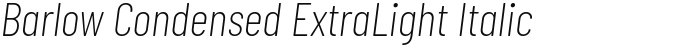 Barlow Condensed ExtraLight Italic