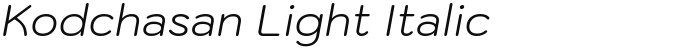 Kodchasan Light Italic