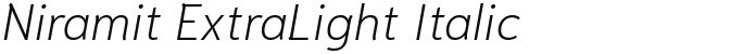 Niramit ExtraLight Italic
