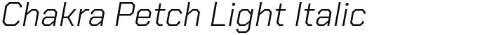 Chakra Petch Light Italic