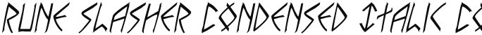 Rune Slasher Condensed Italic Condensed Italic
