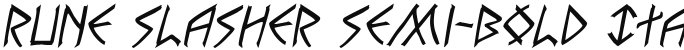 Rune Slasher Semi-Bold Italic Semi-Bold Italic