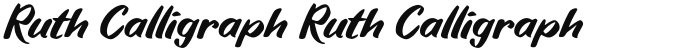 Ruth Calligraph Ruth Calligraph