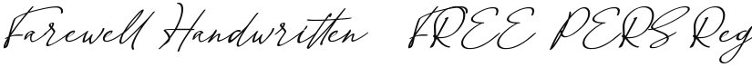 Farewell Handwritten (FREE PERS font download