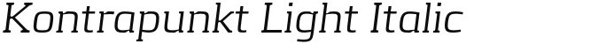 Kontrapunkt Light Italic