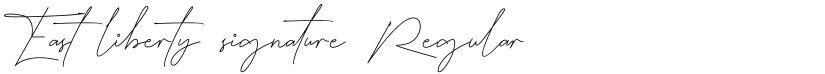 East liberty signature font download