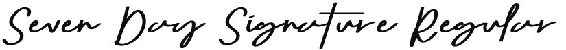Seven Day Signature font download