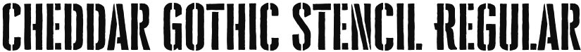 Cheddar Gothic Stencil font download